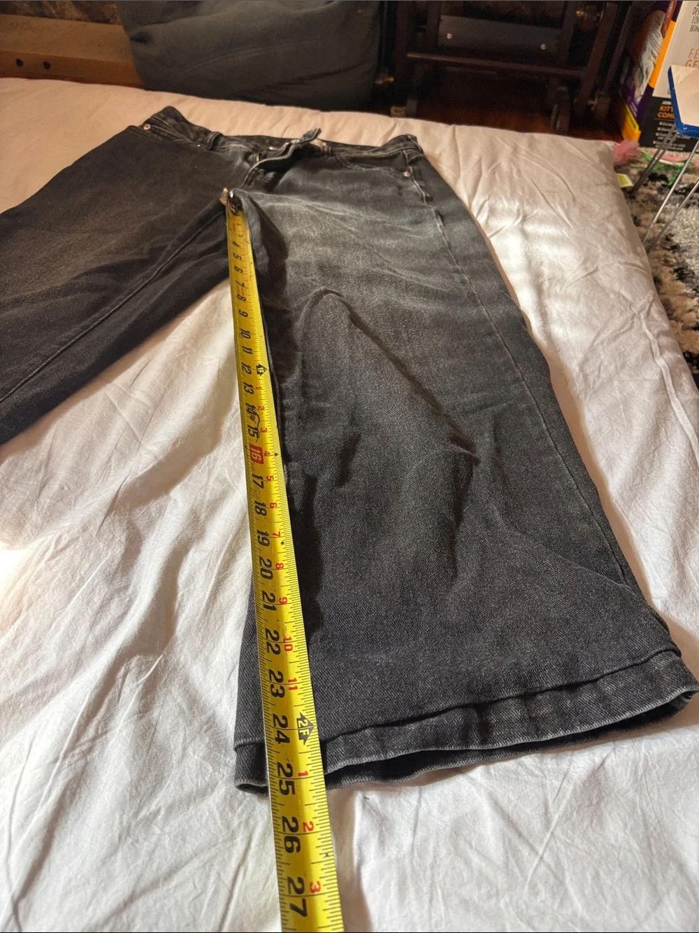PacSun Black Wide-Leg Washed Jeans